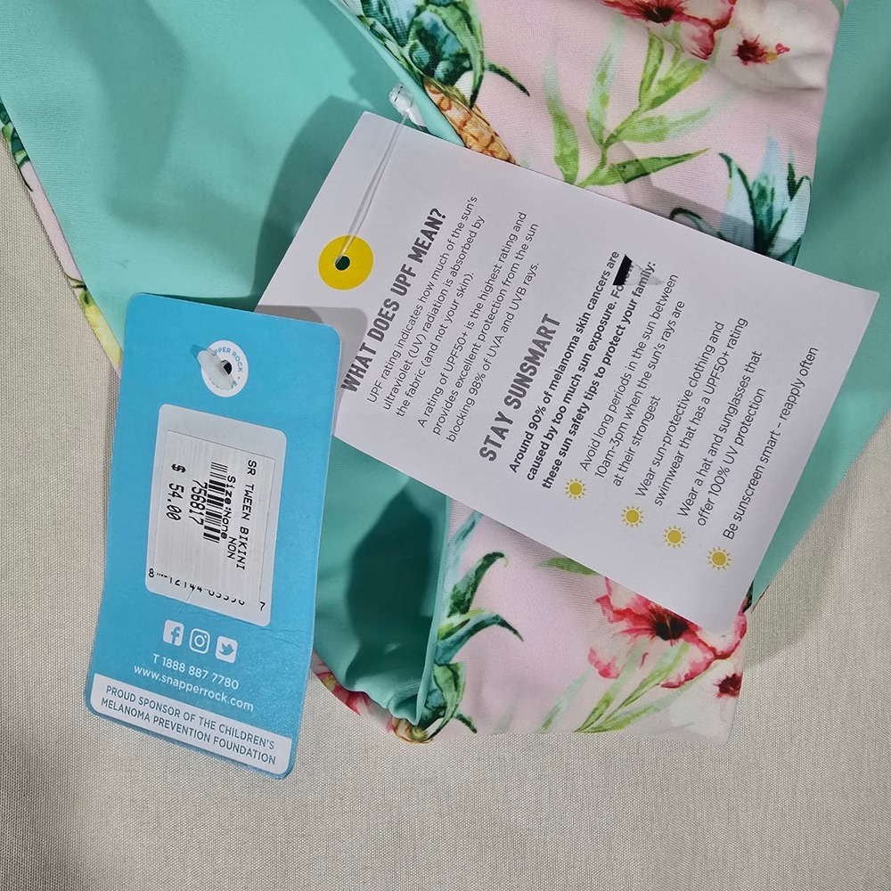 Snapper Rock Kids Girls‎ Swimwear Bikini Bottoms Pineapple Floral Print UPF 50+ - Picture 3 of 6
